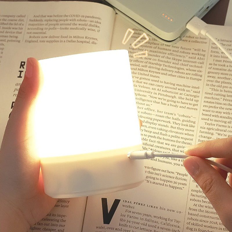 Dimmable LED Bedside Night Light USB Rechargeable Touch Table Lamp for Bedroom & Reading