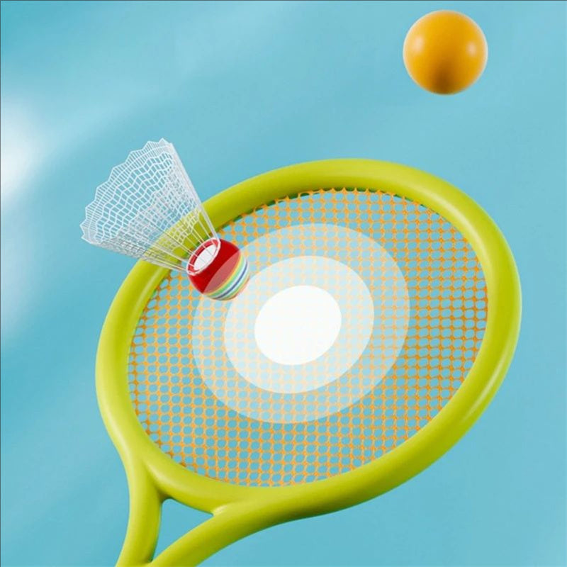Kids' Badminton & Tennis Racket Set Outdoor Family Fun for Beginners Parent-Child Beach & Playground Activity