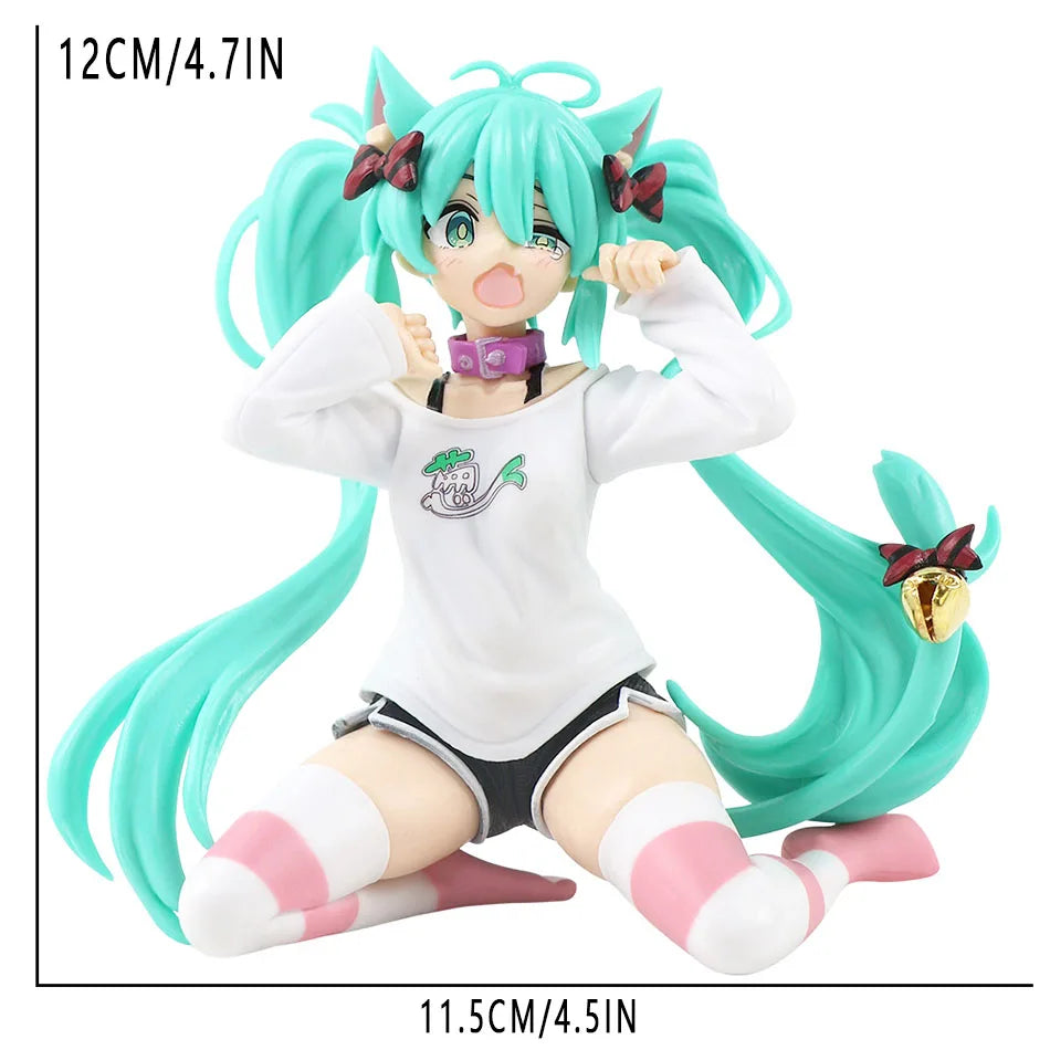 12cm Cute Hatsune Miku Desktop Figure Kawaii Style PVC Anime Model Doll Gift