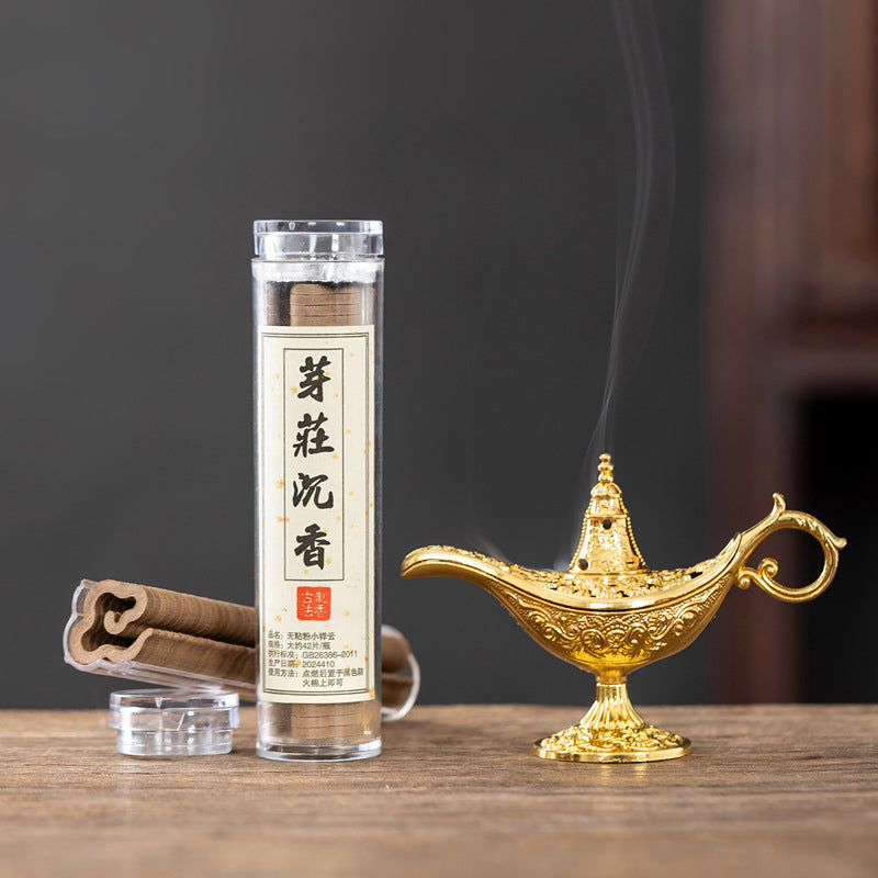 Hollow Legend Aladdin Magic Genie Lamp Incense Burner Retro Wishing Oil Lamp Home Decor & Gift