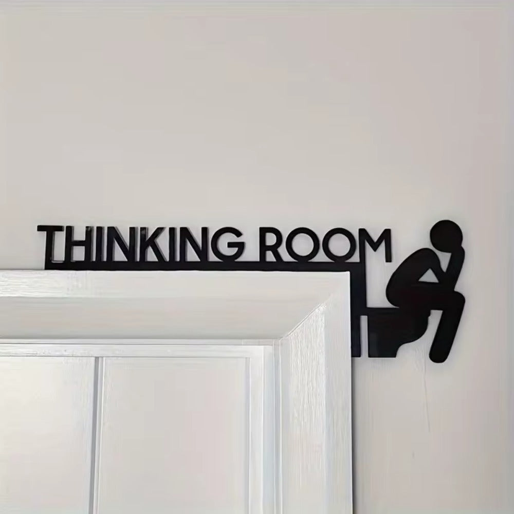 Modern Metal Toilet Door Sign Stylish Restroom Wall Art & Decorative Door Pendant