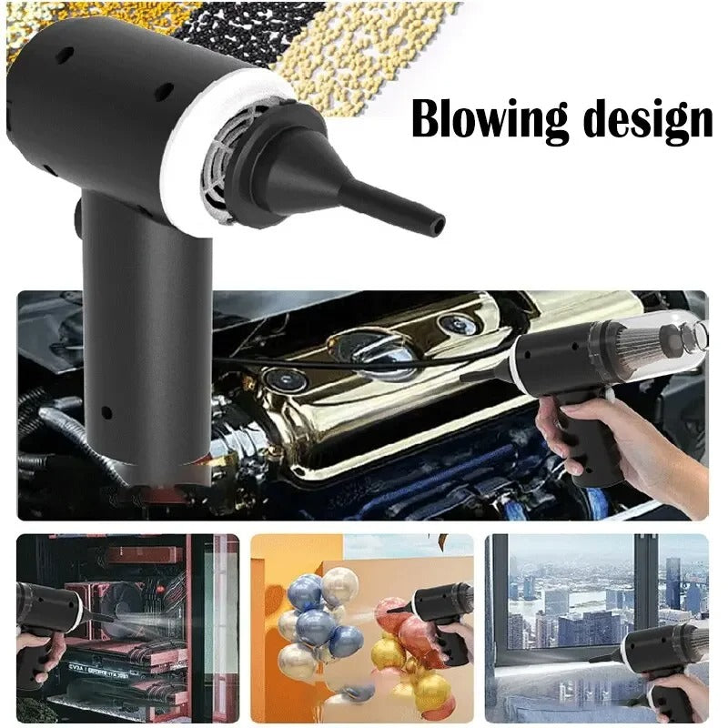 Mini Wireless Car Vacuum-Fast USB Charging Compact & Strong Suction