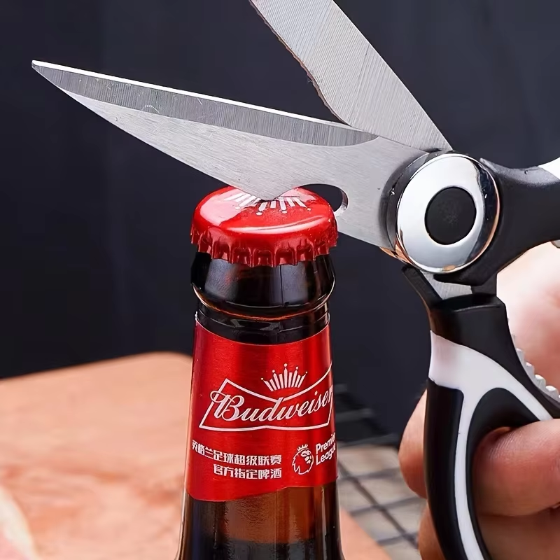 Stainless Steel Kitchen Scissors Heavy-Duty Multipurpose Shears for Cutting Fish, Vegetables & Poultry Bones
