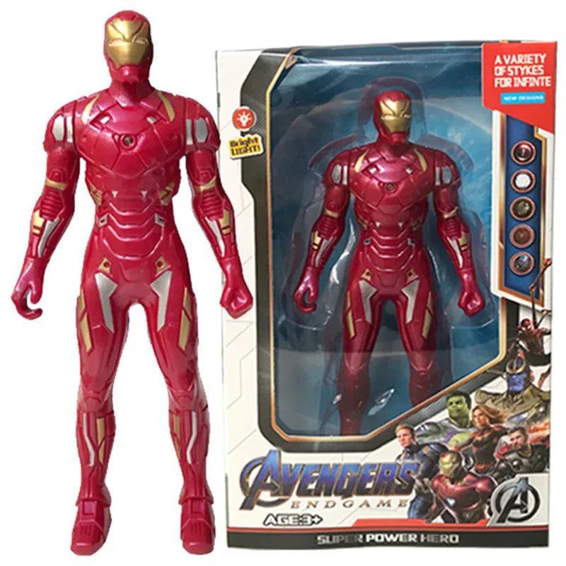 Marvel Heroes Action Figures 17cm Luminous Captain & Iron Man Toys