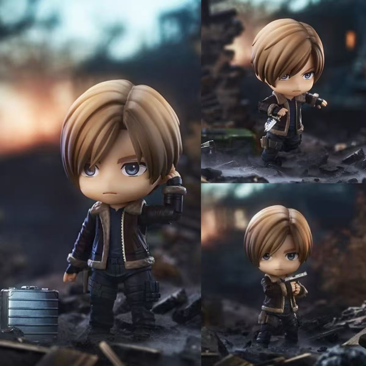 Resident Evil 4 Remake Leon S. Kennedy Q Version Action Figure 10cm PVC Collectible Doll Toy Gift