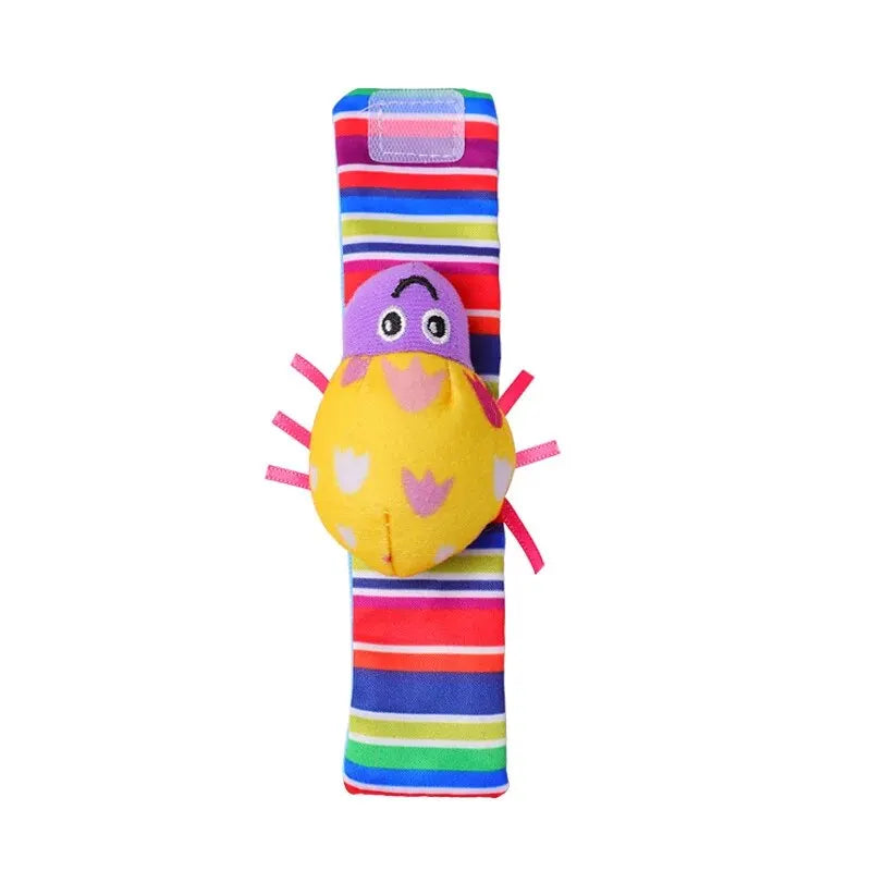 4PCS Baby Rattle Toy Set Animal Wrist Straps & Foot Socks for 0β12 Months Soft & Sensory Development Toys