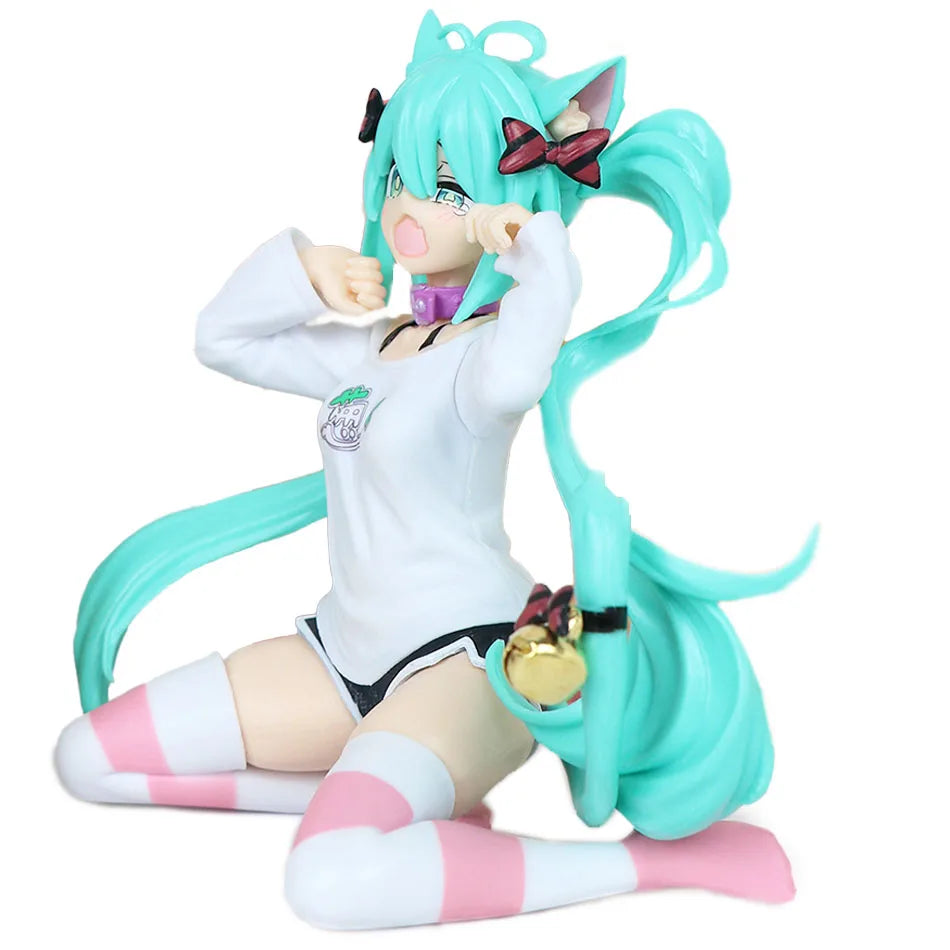 12cm Cute Hatsune Miku Desktop Figure Kawaii Style PVC Anime Model Doll Gift
