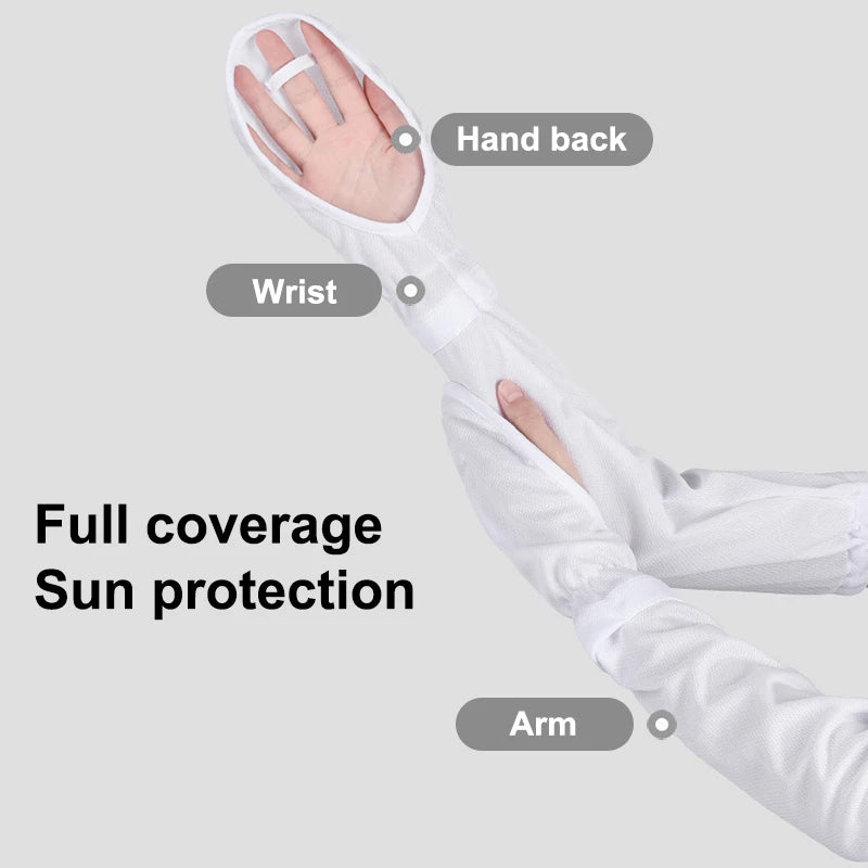 Ice Silk UV Protection Arm Sleeves Summer Sunblock Sleeves for Women’s Driving Cycling & Outdoor Activities