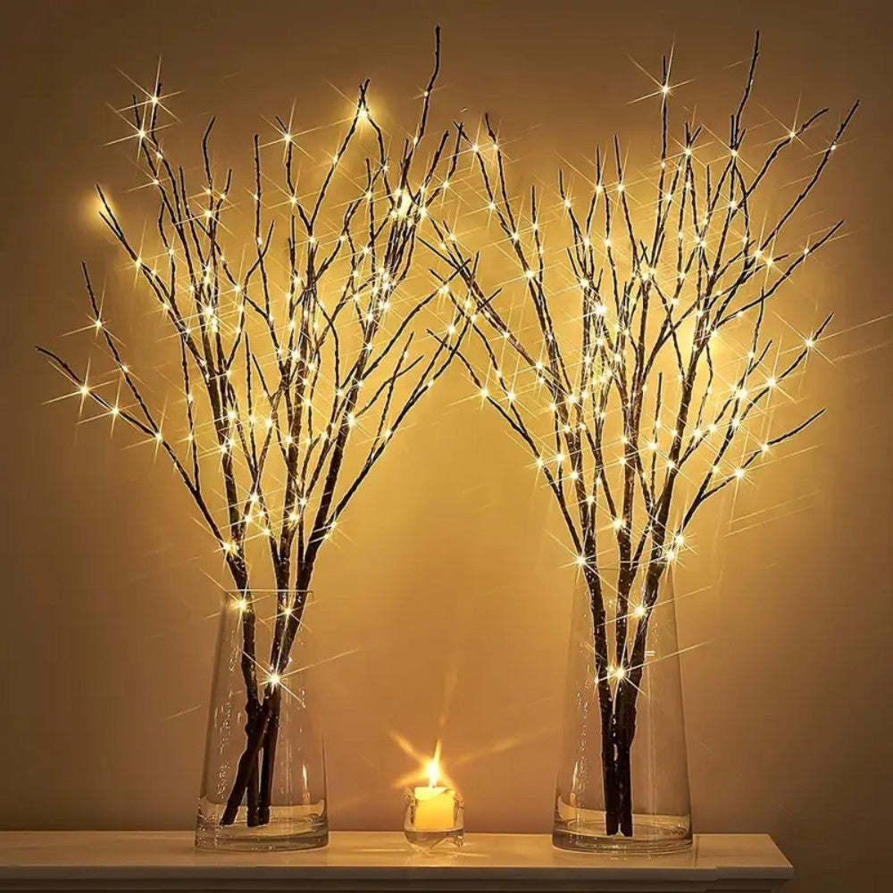 1PC 50LED Copper Wire Birch Branch Light White & Brown Decorative Lighting for Home & Parties