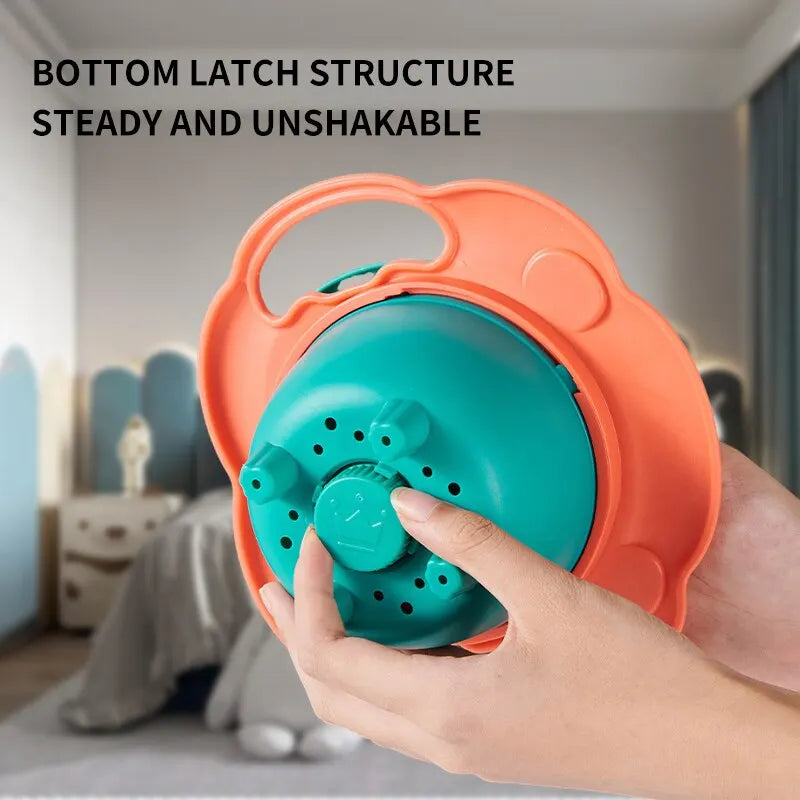 Baby Gyro Bowl 360° Rotary Spill-Proof Feeding Plate for Kids with Practical Balance Design