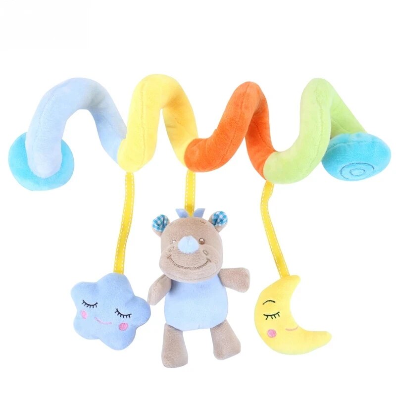 Cute Musical Spiral Hanging Toy Baby Crib, Stroller & Car Seat Activity Rattle