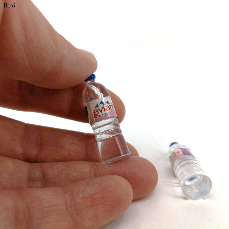 "1:12 Mini Simulation Mineral Water Bottles – Resin Dollhouse Accessories & Kids’ Toy Decor"