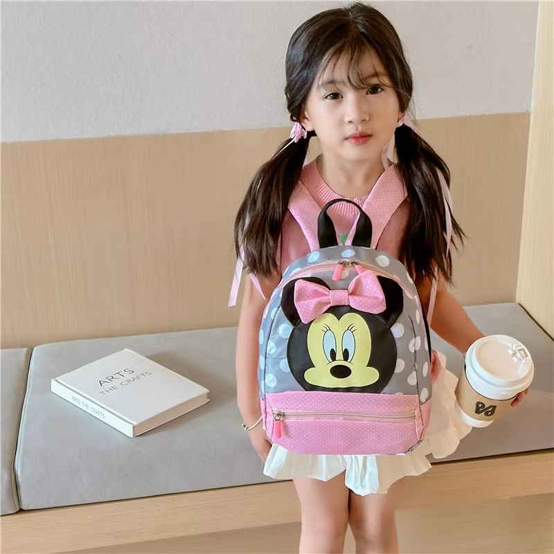 Minnie & Mickey Mouse Cartoon Backpack Cute Kindergarten Schoolbag for Baby Boys & Girls Kids Gift