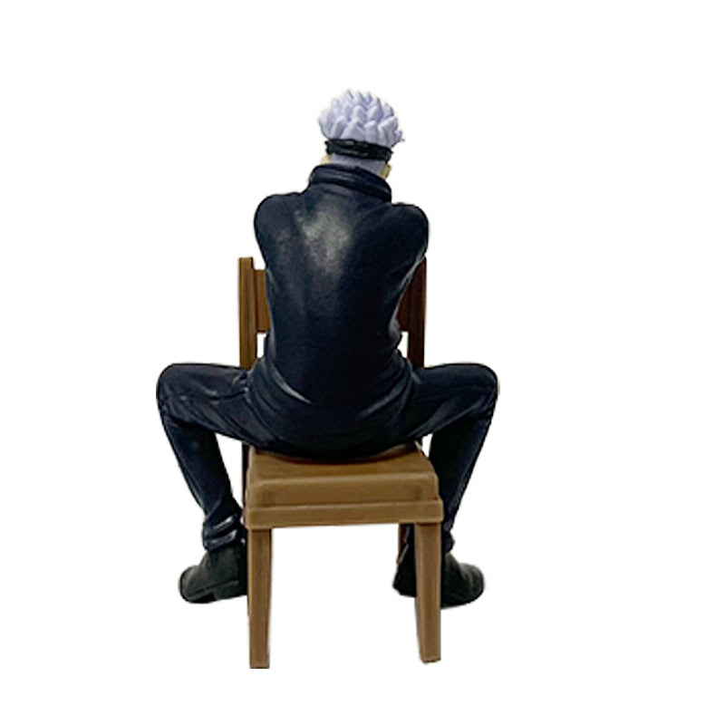 11cm & 14cm Sitting Satoru Gojo Figure with Chair Jujutsu Kaisen Anime Collectible Toy