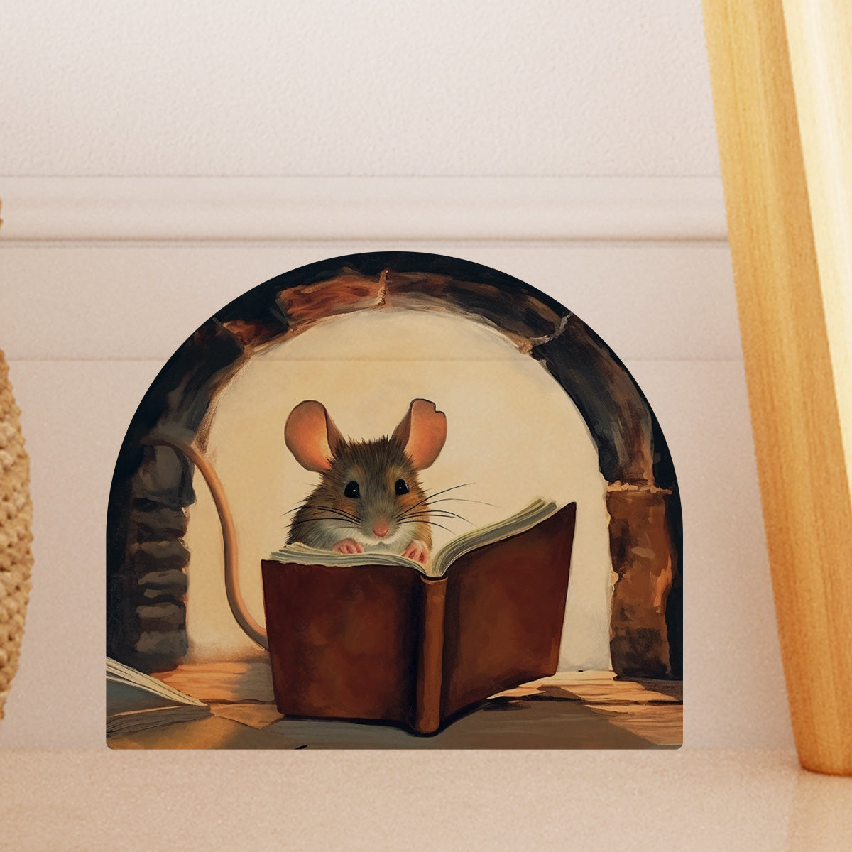 3D Cute Mouse Hole Wall Sticker Adorable Animal & Flower Design for Fun Home Decoration
