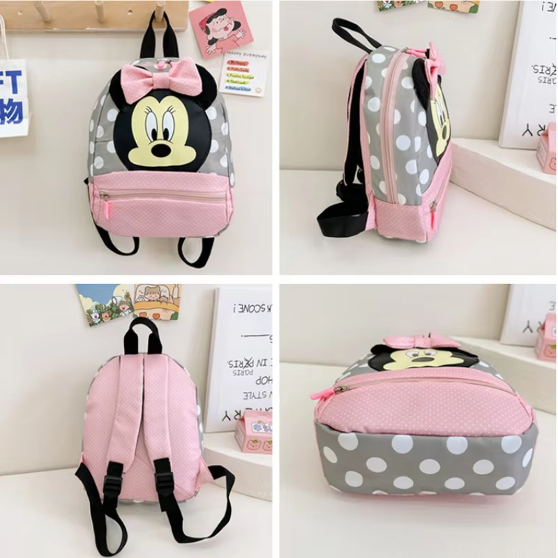 Minnie & Mickey Mouse Cartoon Backpack Cute Kindergarten Schoolbag for Baby Boys & Girls Kids Gift