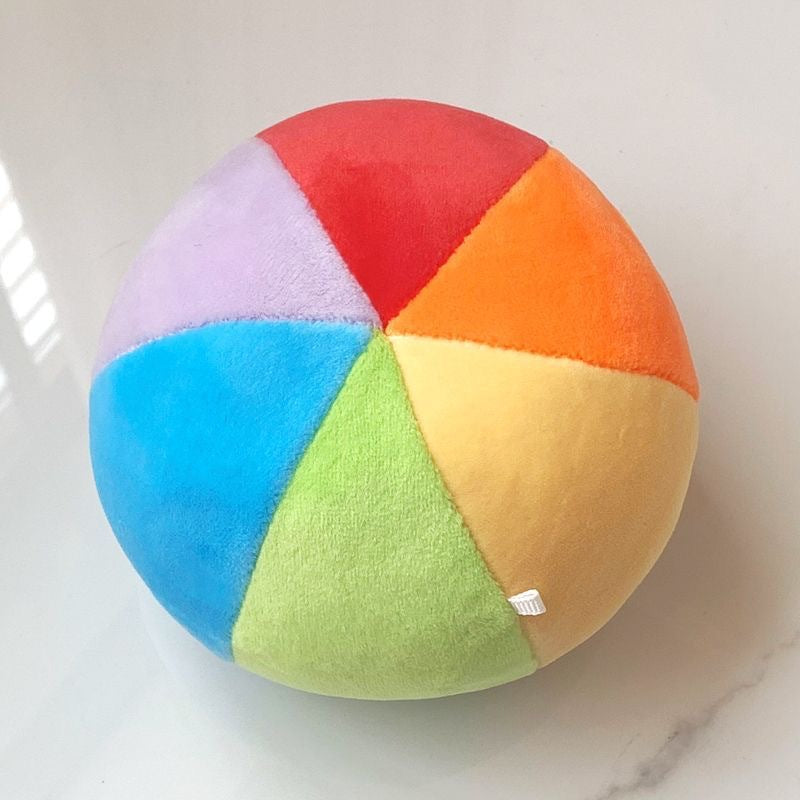 Baby Color Recognition Plush Ball Multi-Color Sensory Toy with Bells