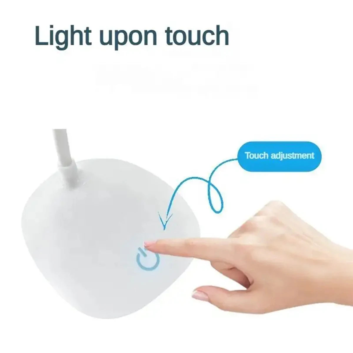 Portable LED Reading Desk Lamp USB Rechargeable, Touch Dimming, Eye Protection Table Light for Study & Office