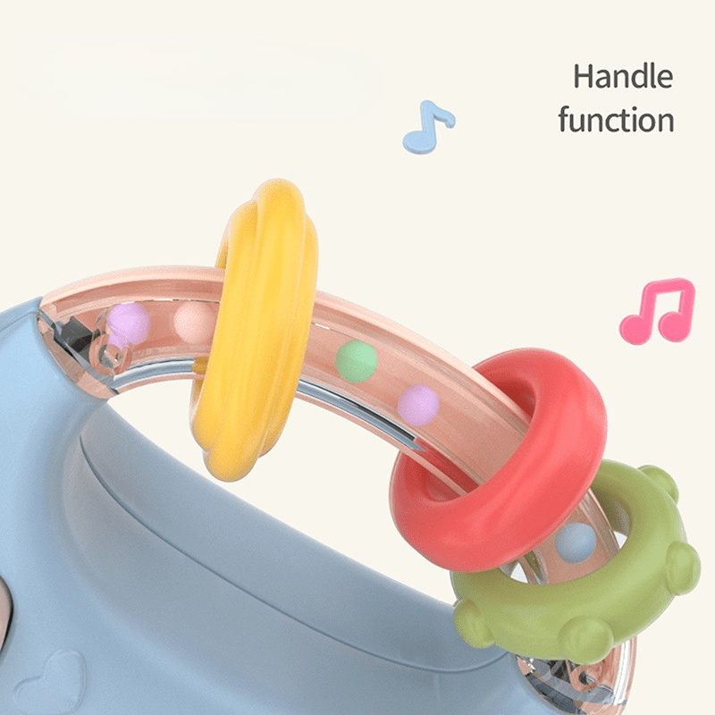 Baby Musical Feeding Bottle Rattle Soft Pacifier Teether & Educational Toy for Newborns 0-12M