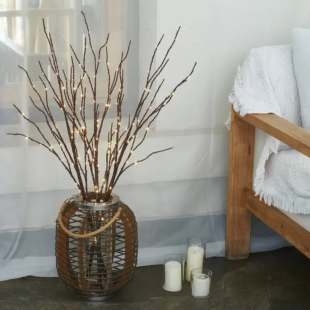 1PC 50LED Copper Wire Birch Branch Light White & Brown Decorative Lighting for Home & Parties