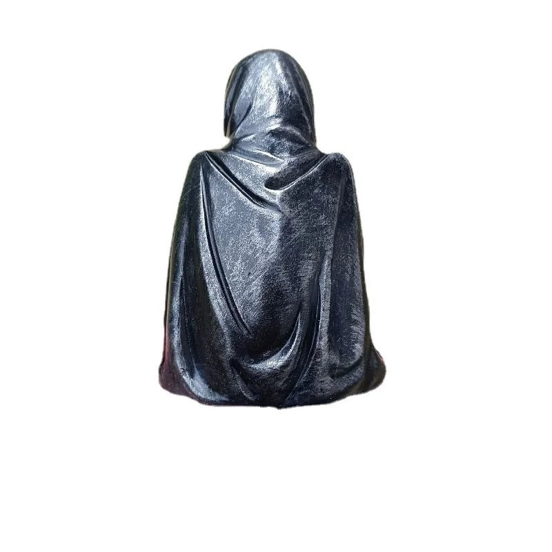 Gothic Black Robe Night Walker – Mysterious Master Resin Desktop Ornament