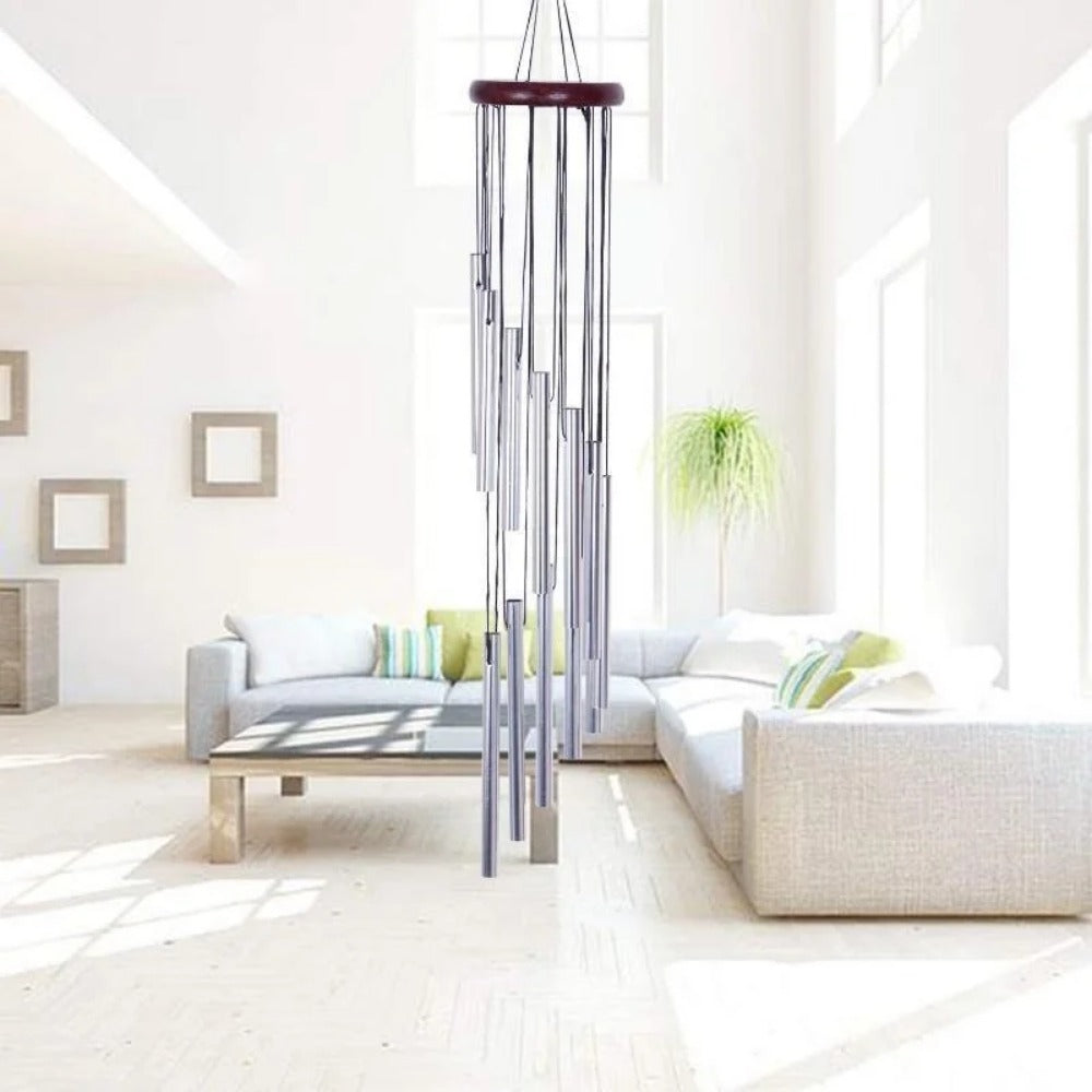 12-Tube Aluminum Wind Chimes Outdoor Garden & Balcony Hanging Decoration