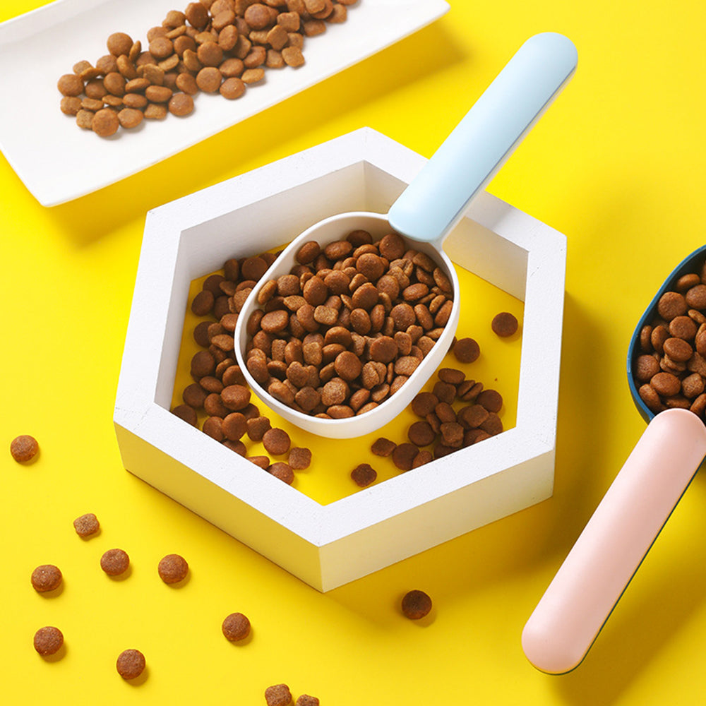 2-in-1 Pet Food Scoop & Bag Clip Thickened Measuring Spoon for Dogs & Cats