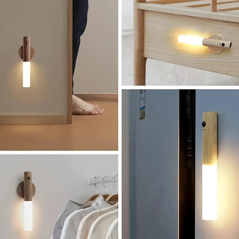 LED Motion Detection Night Light Rechargeable Sensor Light for Toilet, Corridor & Cabinets
