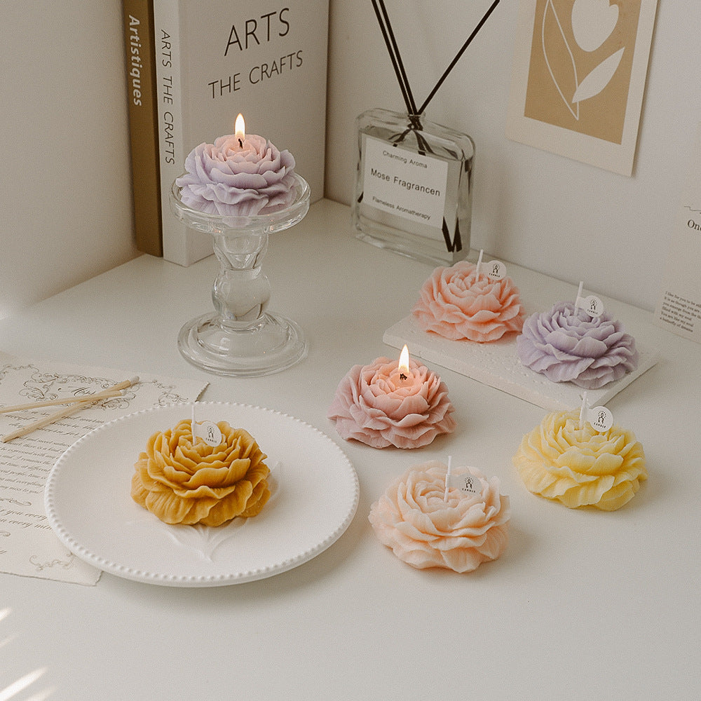 Peony Flower Scented Candle Elegant Floral Gift for Mother’s Day, Birthdays & Home Decor
