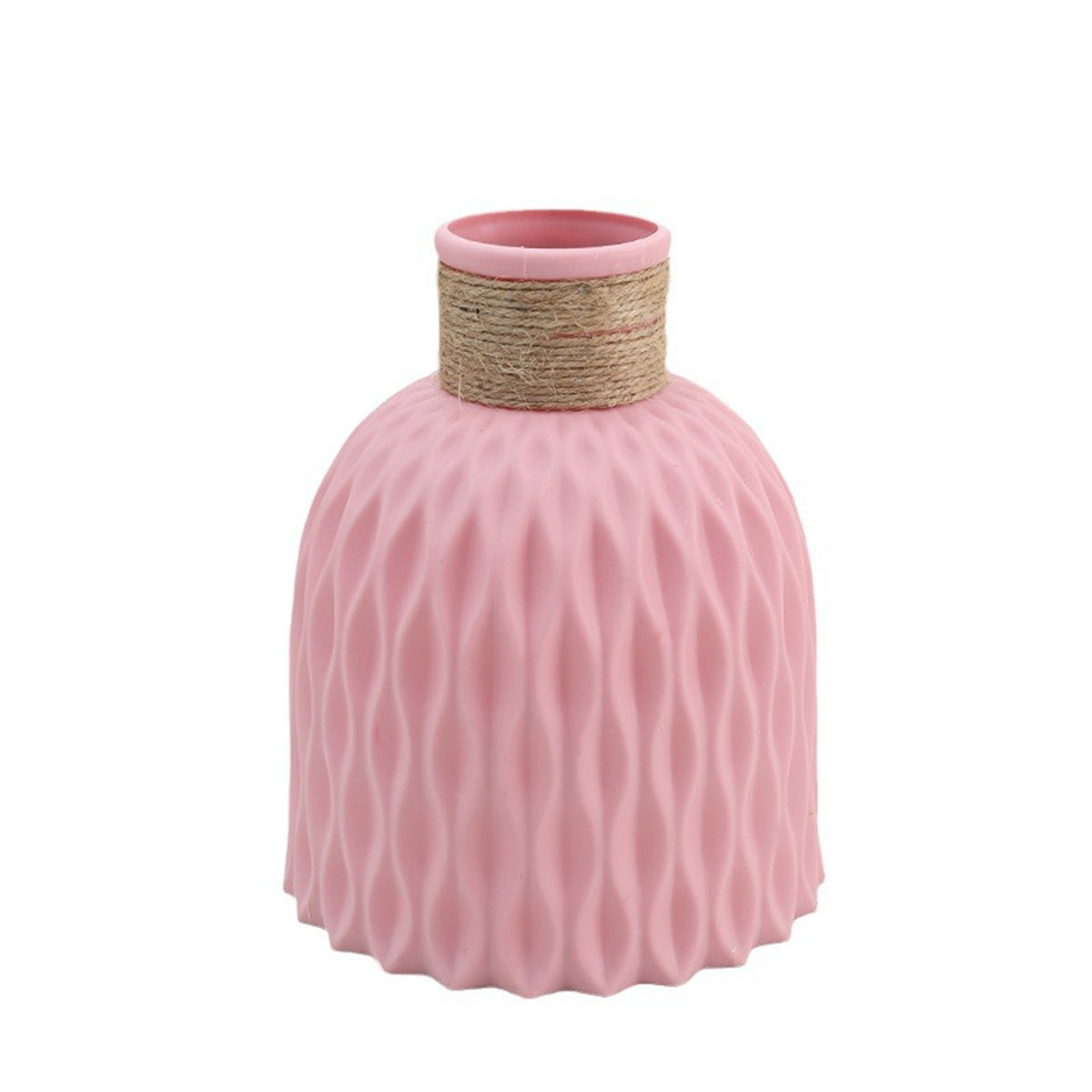 Modern Nordic Water Ripple Plastic Vase – Wave Design Flower Pot for Home Décor