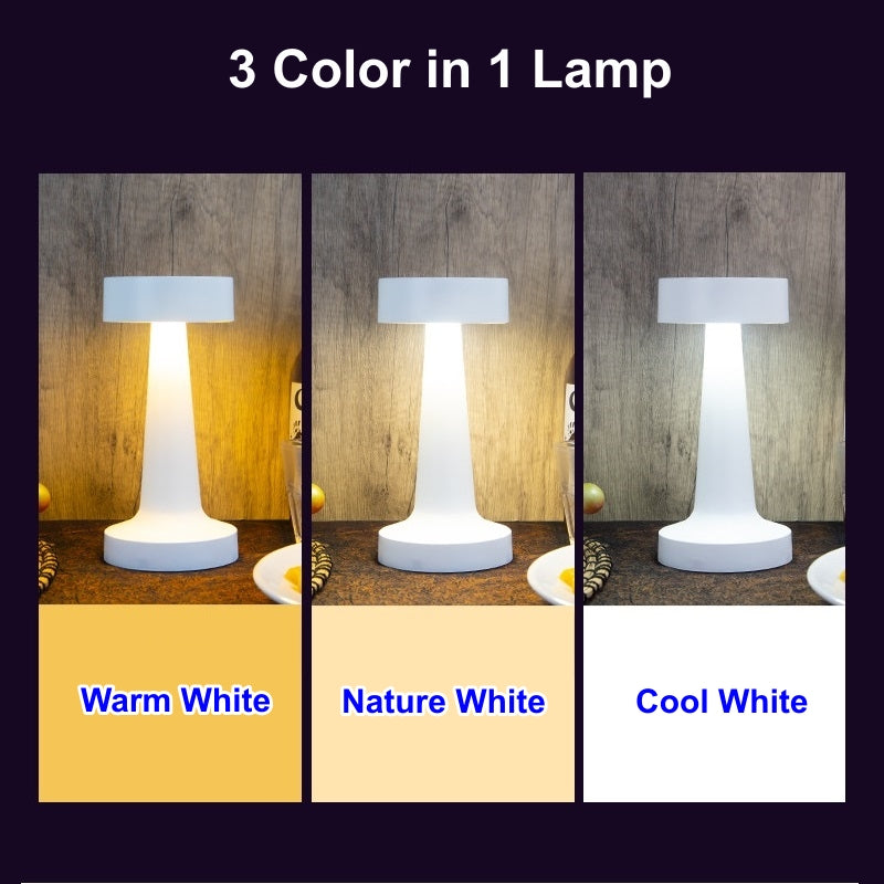 USB Rechargeable Touch LED Table Lamp Wireless Bedside & Decorative Mood Light for Home, Bedroom, Restaurant & Café