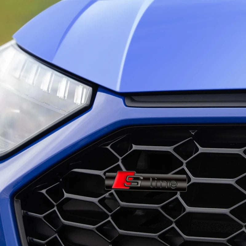 Front Hood Grille Emblem Badge for Audi S-Line A1 A3 A4 A5 A6 A8 S1-S6 Models
