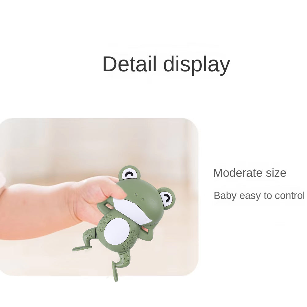Cute Clockwork Swimming Frog Bath Toy Wind-Up Animal Water Toy for Babies & Kids Baby Shower Gift & Bathtime Fun