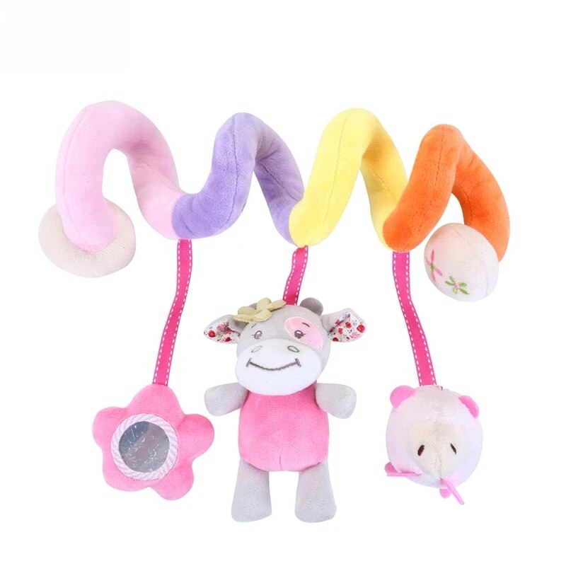 Cute Musical Spiral Hanging Toy Baby Crib, Stroller & Car Seat Activity Rattle