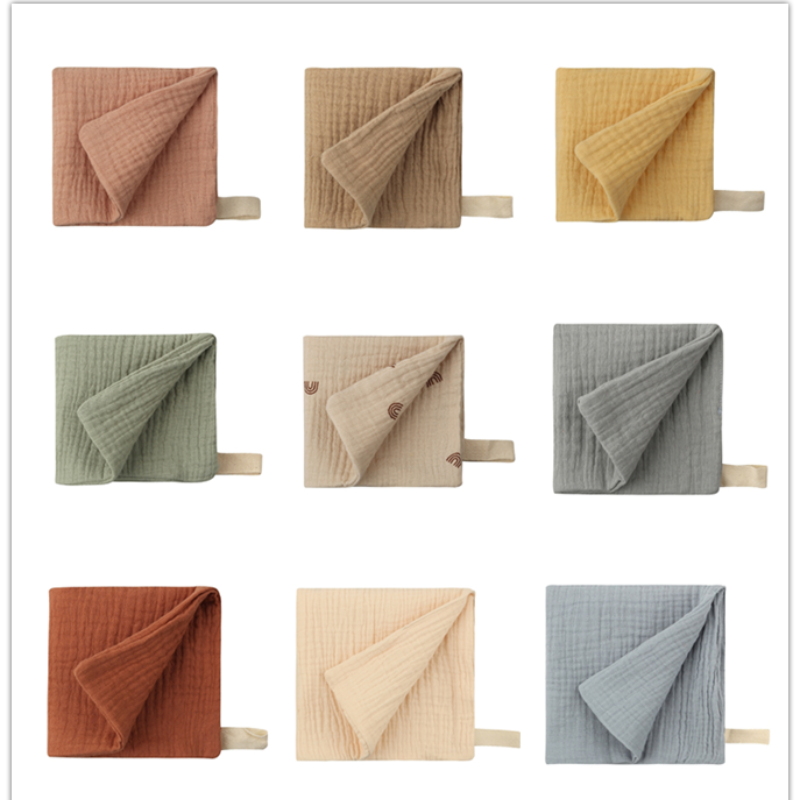 5PC Soft Cotton Muslin Baby Towels & Washcloths for Newborns