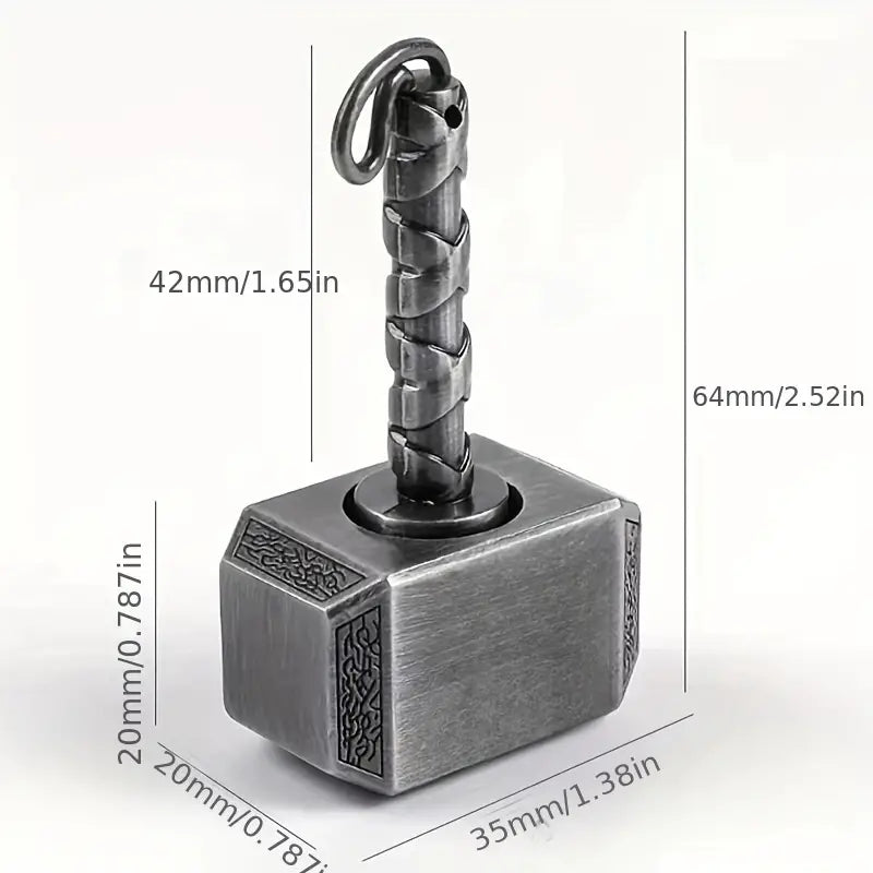 Wiitin Thor’s Battle Hammer Metal Fidget Spinner Mighty Mjolnir Keychain Stress Relief Toy for Kids & Adults