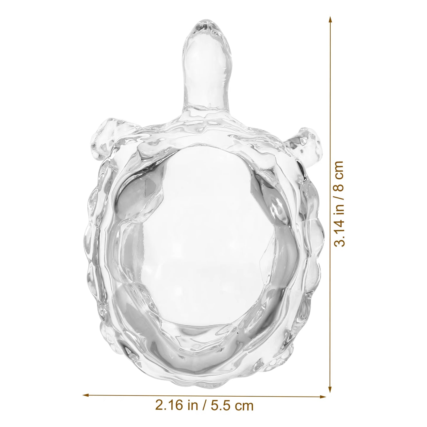 Mini Crystal Turtle Statue Elegant Glass Figurine for Home, Office & Study Decor