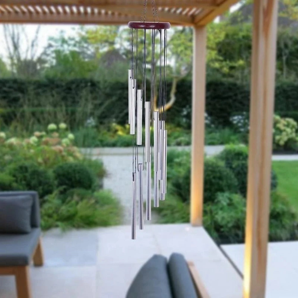 12-Tube Aluminum Wind Chimes Outdoor Garden & Balcony Hanging Decoration