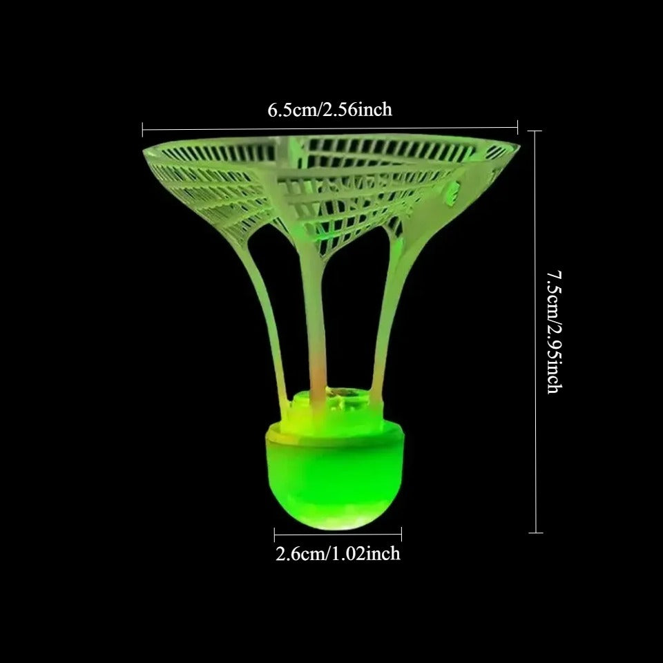 Glow-in-the-Dark Windproof Badminton Shuttlecock Night Training & Outdoor Play