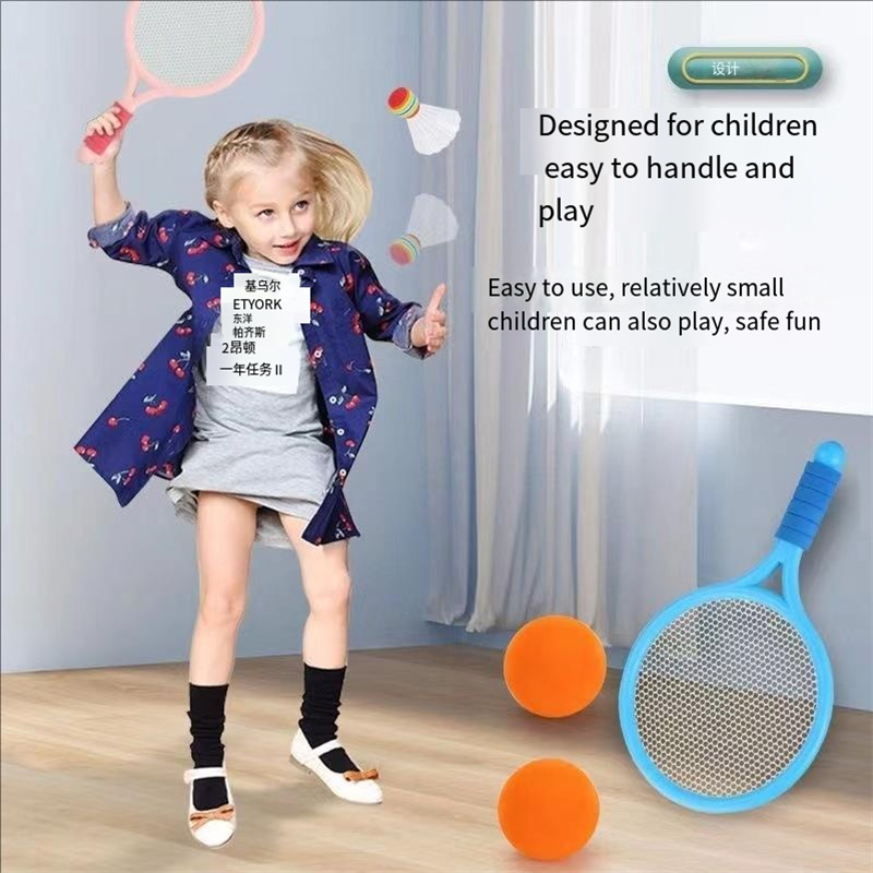 Kids' Badminton & Tennis Racket Set Outdoor Family Fun for Beginners Parent-Child Beach & Playground Activity