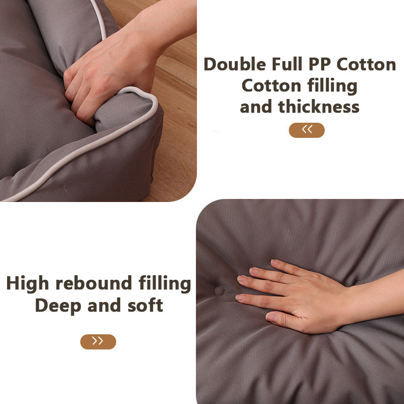 Waterproof Dog Bed with 600D Oxford Fabric β All-Season Comfort with Thickened PP Cotton Filling Durable & Bite-Resistant Pet Mat"