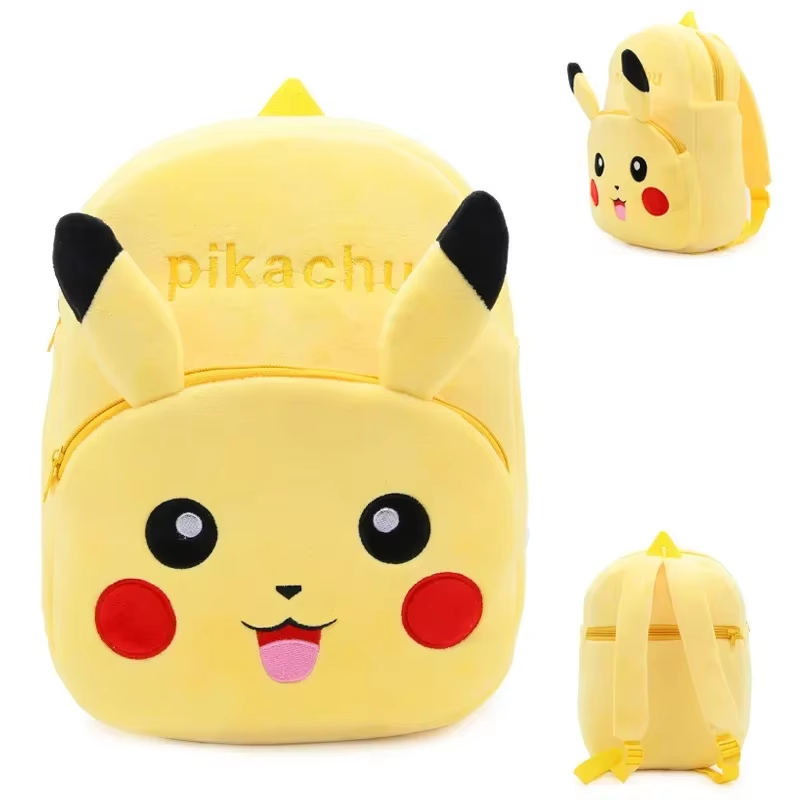 Super Mario Bros & Pokemon Pikachu Backpack Cute Soft Anime School Bag for Kids Birthday Gift for Boys & Girls