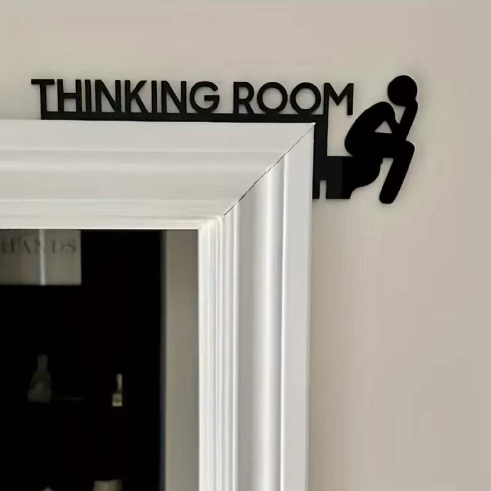 Modern Metal Toilet Door Sign Stylish Restroom Wall Art & Decorative Door Pendant