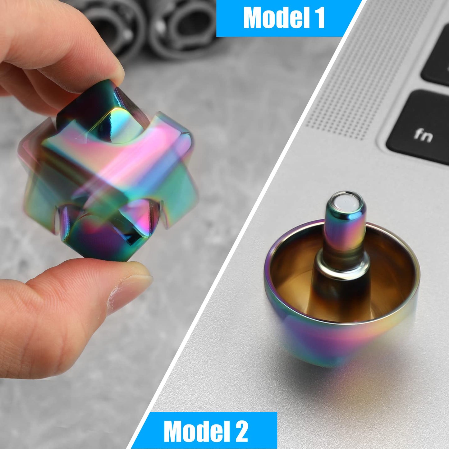 Metal Cube Spinner Fidget Toy 3D Puzzle Gear Gyro for Kids & Adults Sensory Stress Relief & Focus Toy