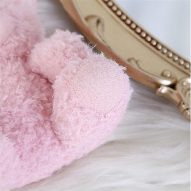 10cm Curly Plush Sitting Bear Doll Small Soft Toy Keychain Pendant with Gift Box, 4 Colors