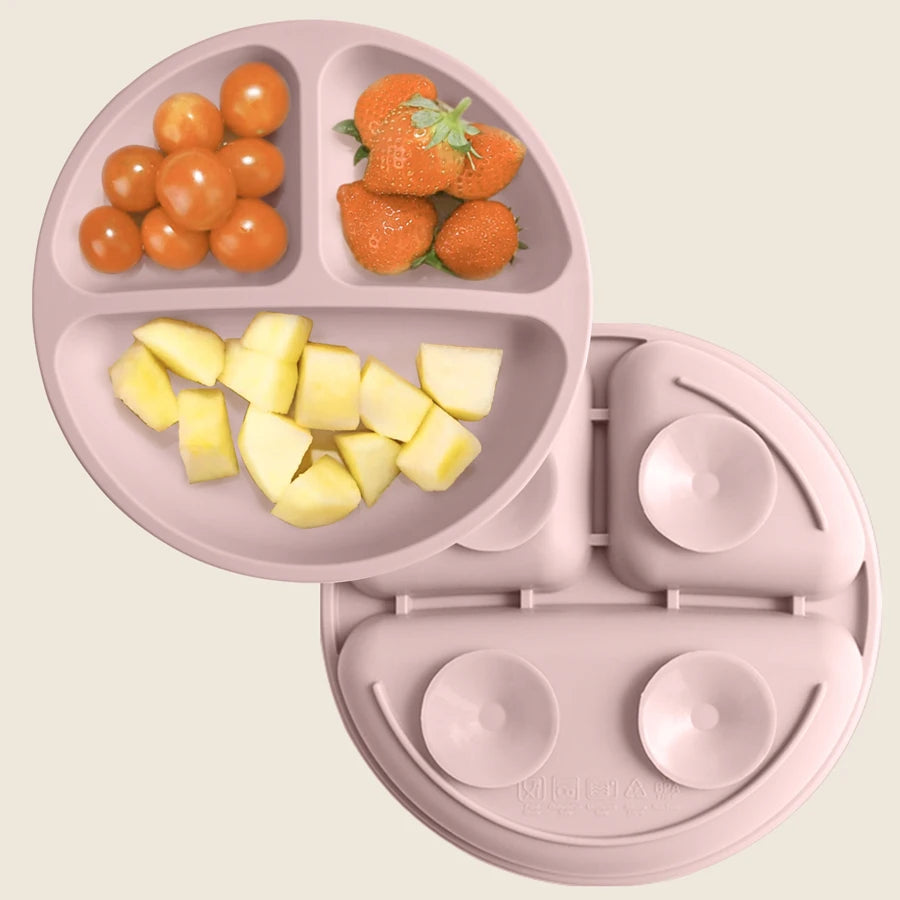 Baby Silicone Suction Dining Plate BPA-Free Toddler Training & Feeding Bowl