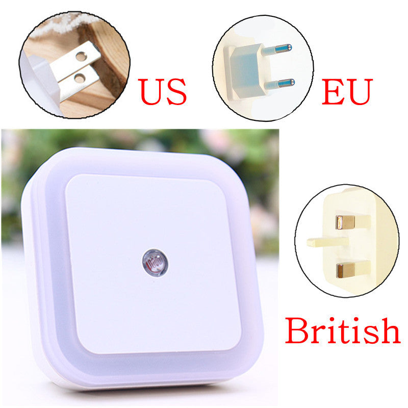 1/2PCS Plug-in LED Motion Sensor Night Light – Wireless EU Smart Lamp for Bedroom, Bedside, Cabinet & Children’s Room