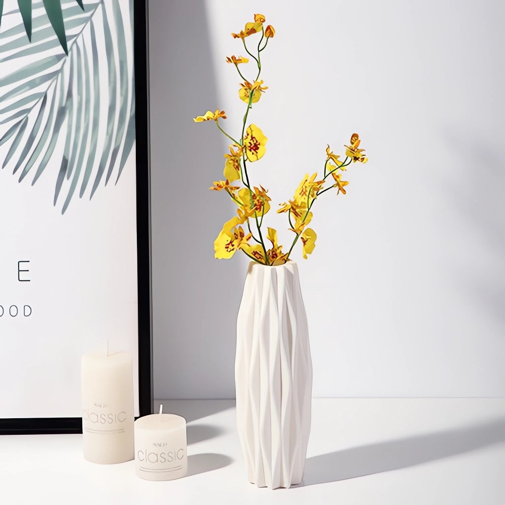 Nordic Style Plastic Flower Vase – Modern Minimalist Home Decor