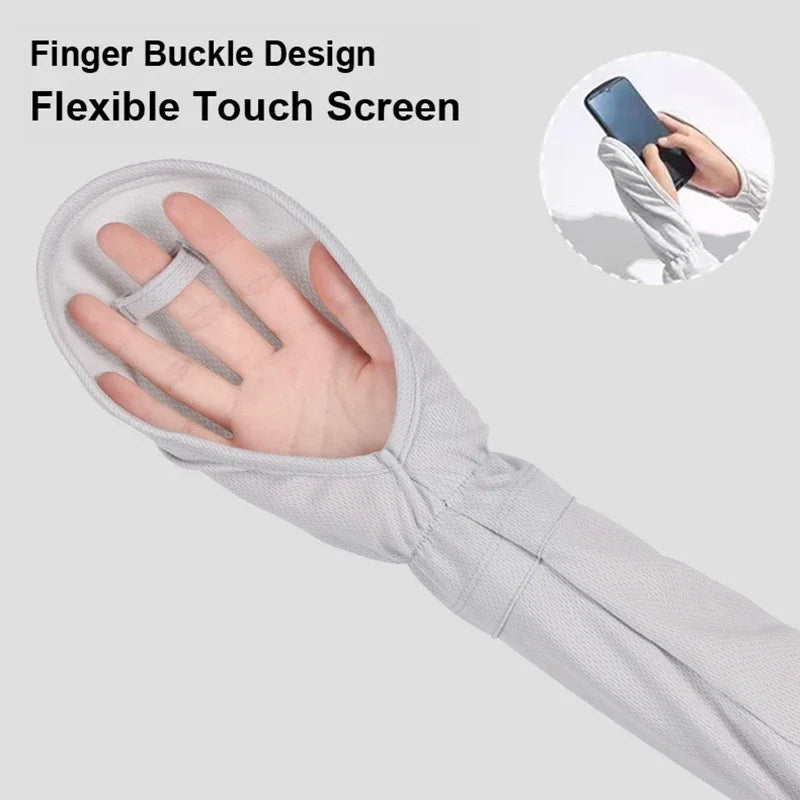 Ice Silk UV Protection Arm Sleeves Summer Sunblock Sleeves for Women’s Driving Cycling & Outdoor Activities