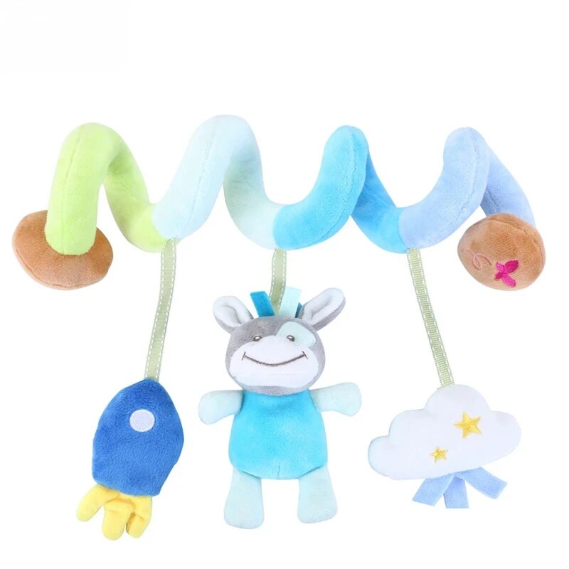 Cute Musical Spiral Hanging Toy Baby Crib, Stroller & Car Seat Activity Rattle